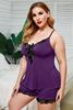 Immagine di PLUS SIZE LACE TRIM PYJAMA SET